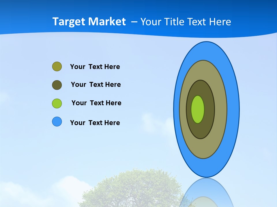 Green Plain Tree PowerPoint Template