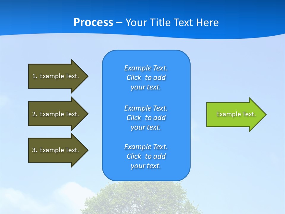 Green Plain Tree PowerPoint Template
