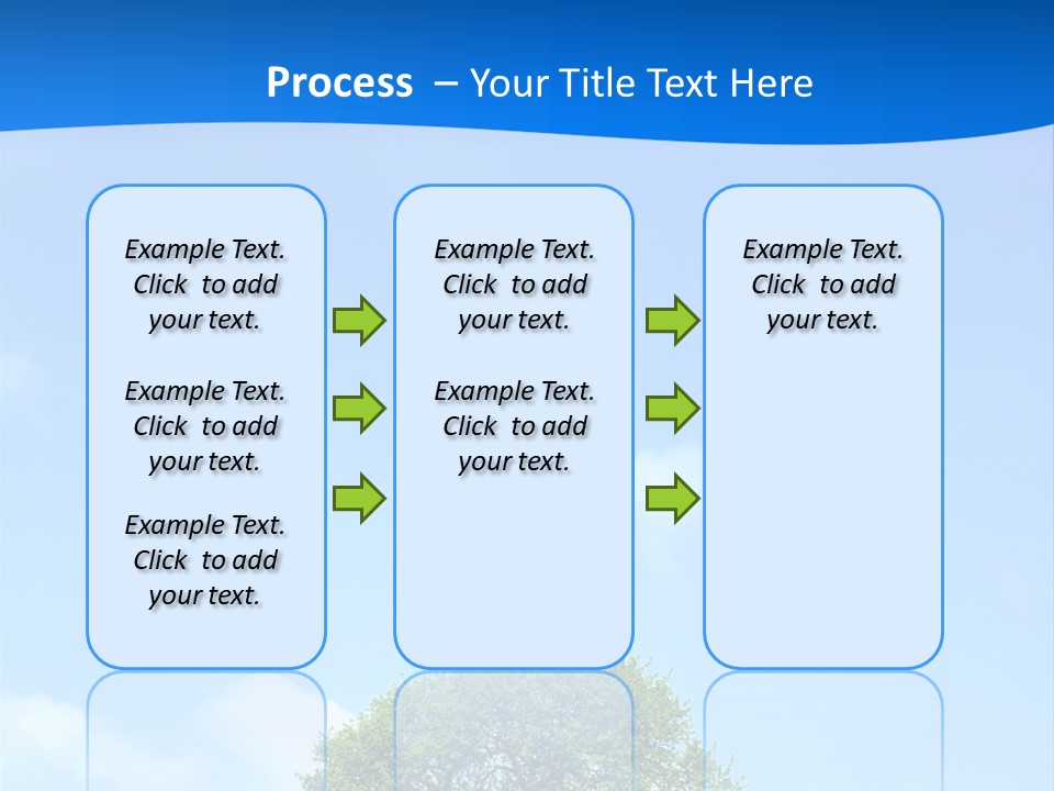 Green Plain Tree PowerPoint Template