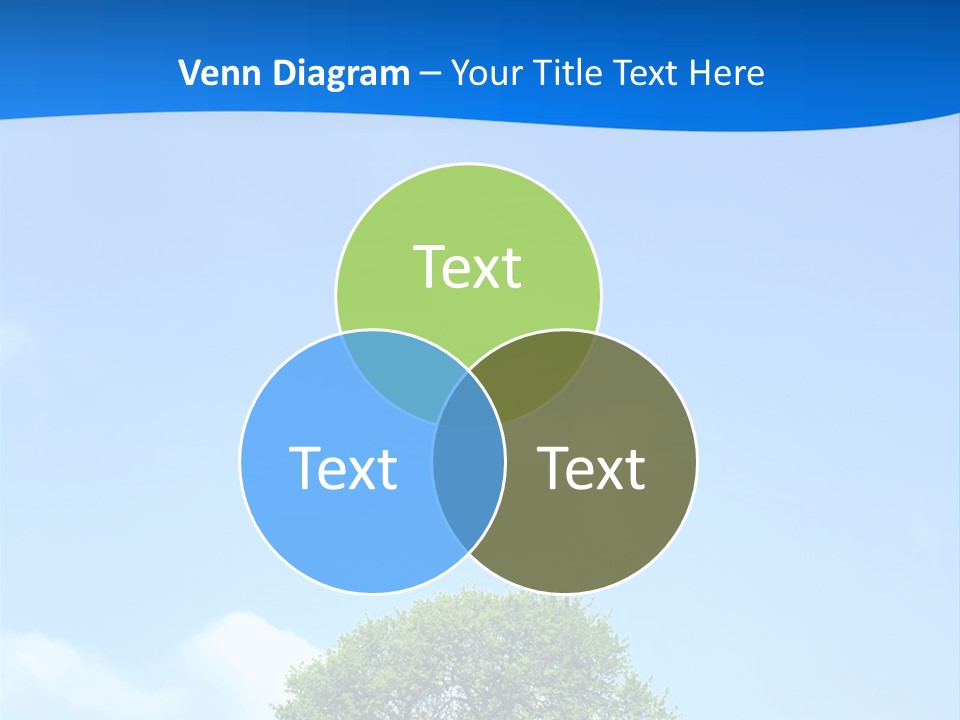 Green Plain Tree PowerPoint Template