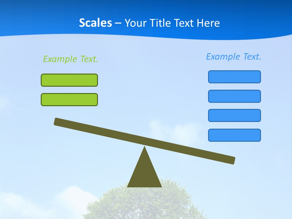 Green Plain Tree PowerPoint Template