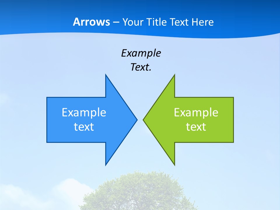 Green Plain Tree PowerPoint Template