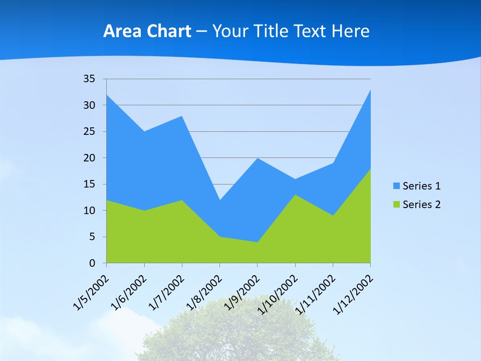 Green Plain Tree PowerPoint Template