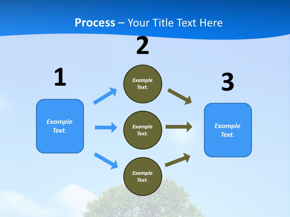 Green Plain Tree PowerPoint Template