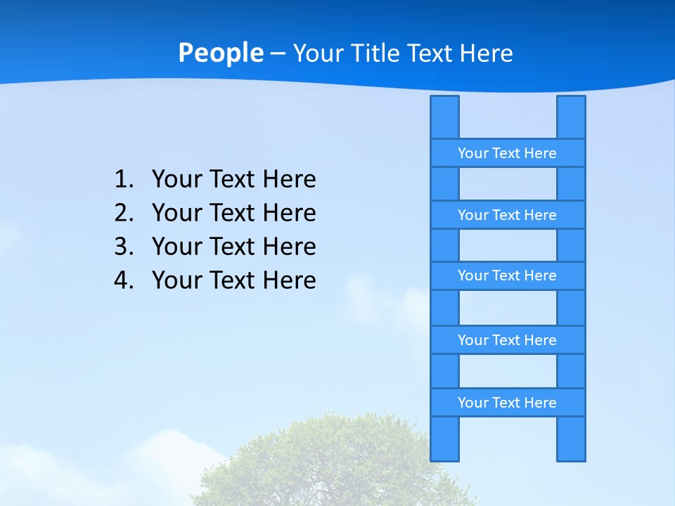 Green Plain Tree PowerPoint Template