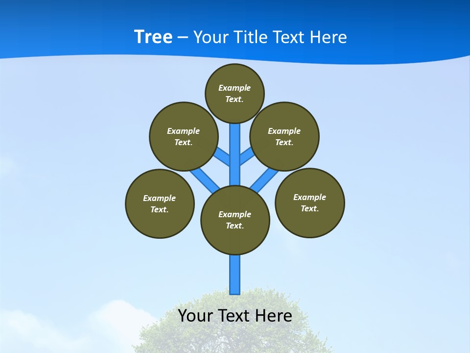 Green Plain Tree PowerPoint Template