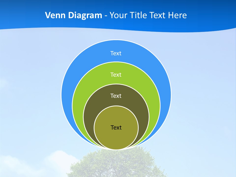Green Plain Tree PowerPoint Template