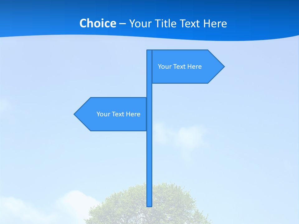 Green Plain Tree PowerPoint Template