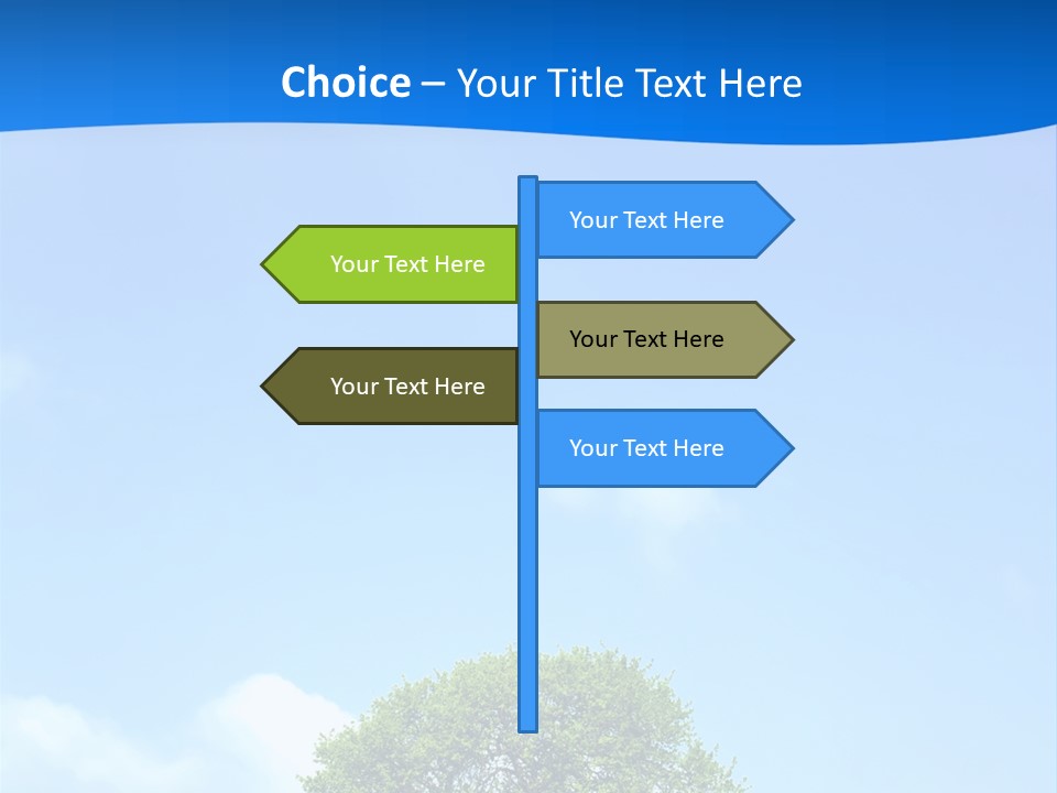 Green Plain Tree PowerPoint Template