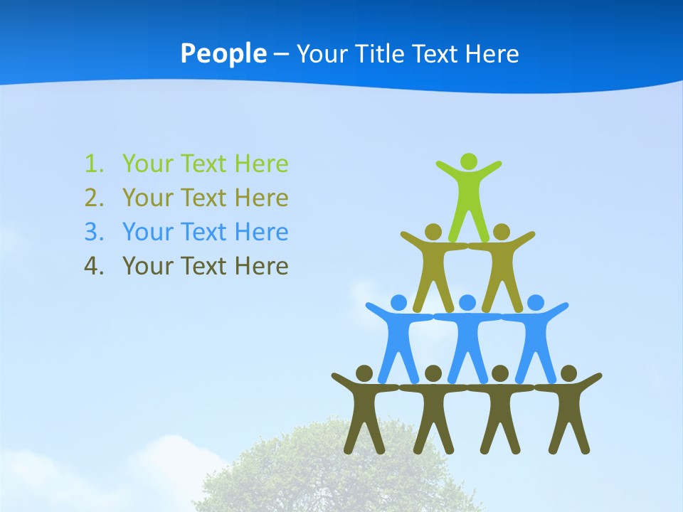 Green Plain Tree PowerPoint Template