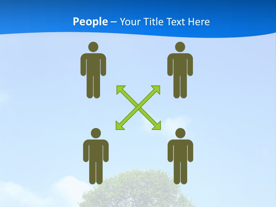 Green Plain Tree PowerPoint Template