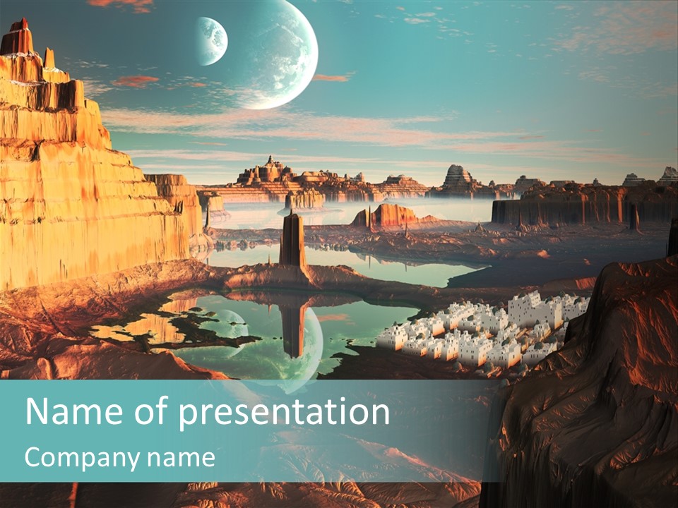 Reflection View Tower PowerPoint Template