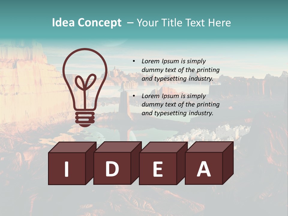 Reflection View Tower PowerPoint Template