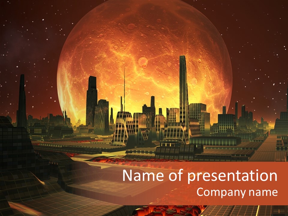 Gold Golden Desert PowerPoint Template