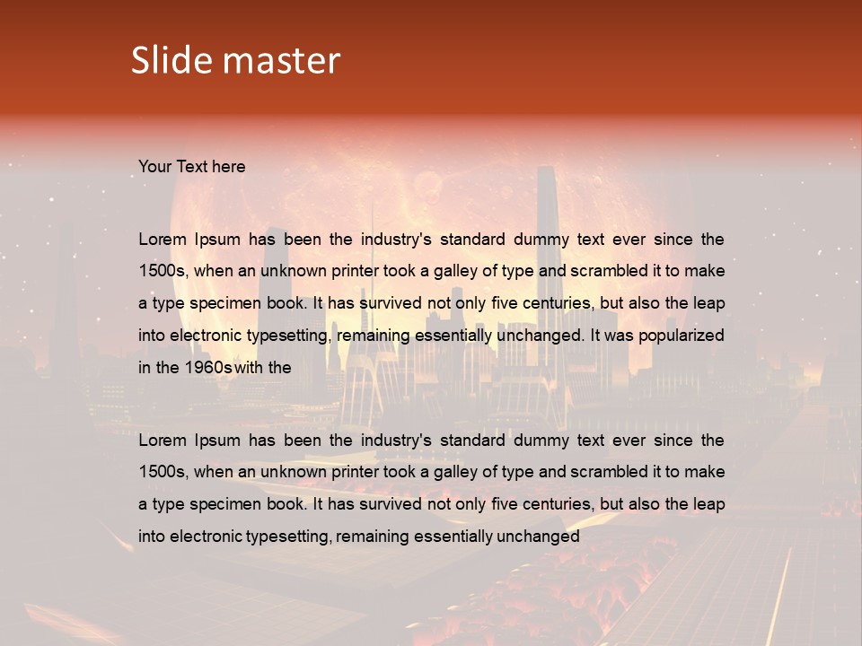 Gold Golden Desert PowerPoint Template