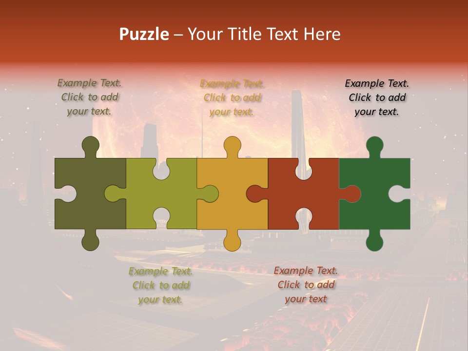 Gold Golden Desert PowerPoint Template