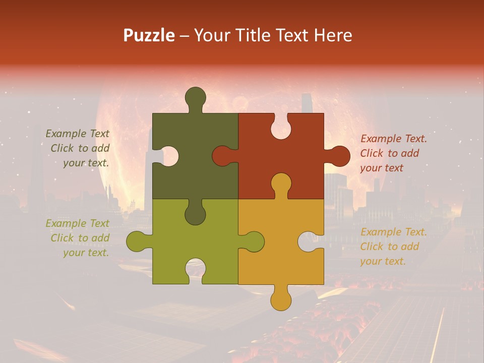 Gold Golden Desert PowerPoint Template