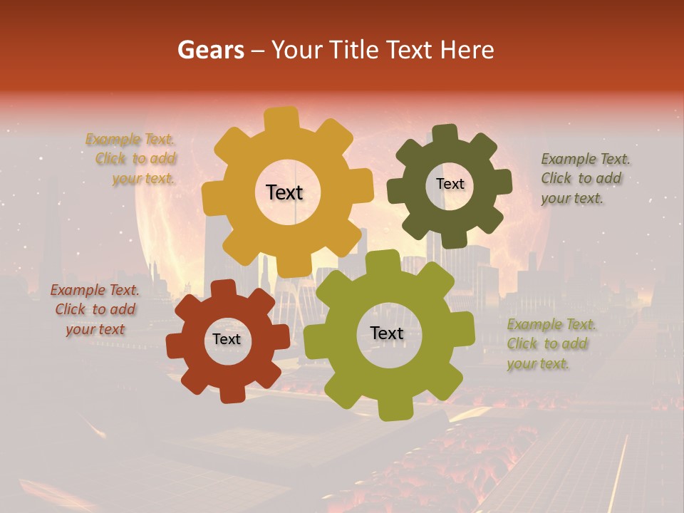Gold Golden Desert PowerPoint Template