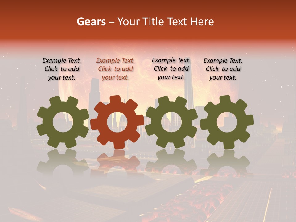 Gold Golden Desert PowerPoint Template