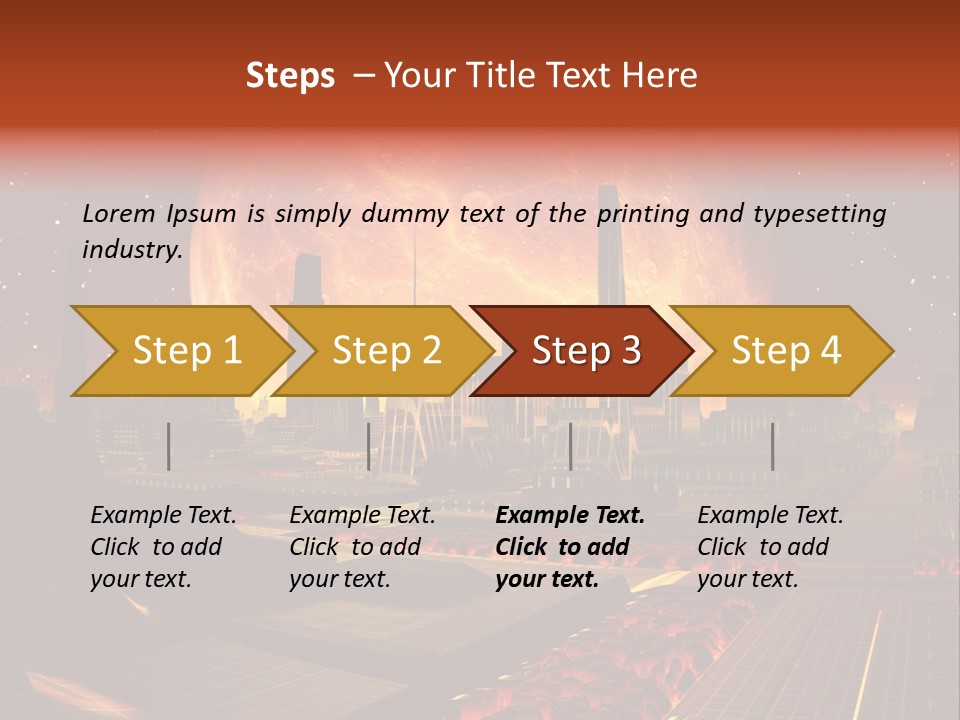Gold Golden Desert PowerPoint Template