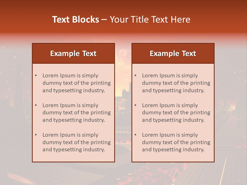 Gold Golden Desert PowerPoint Template