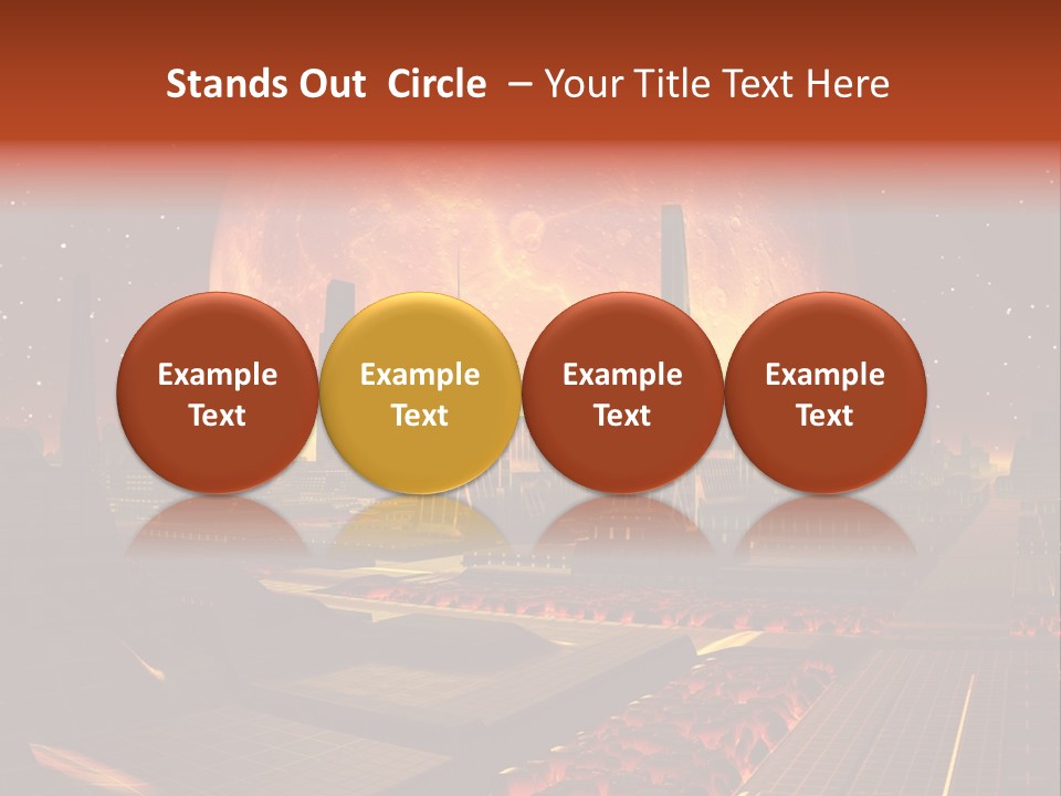 Gold Golden Desert PowerPoint Template