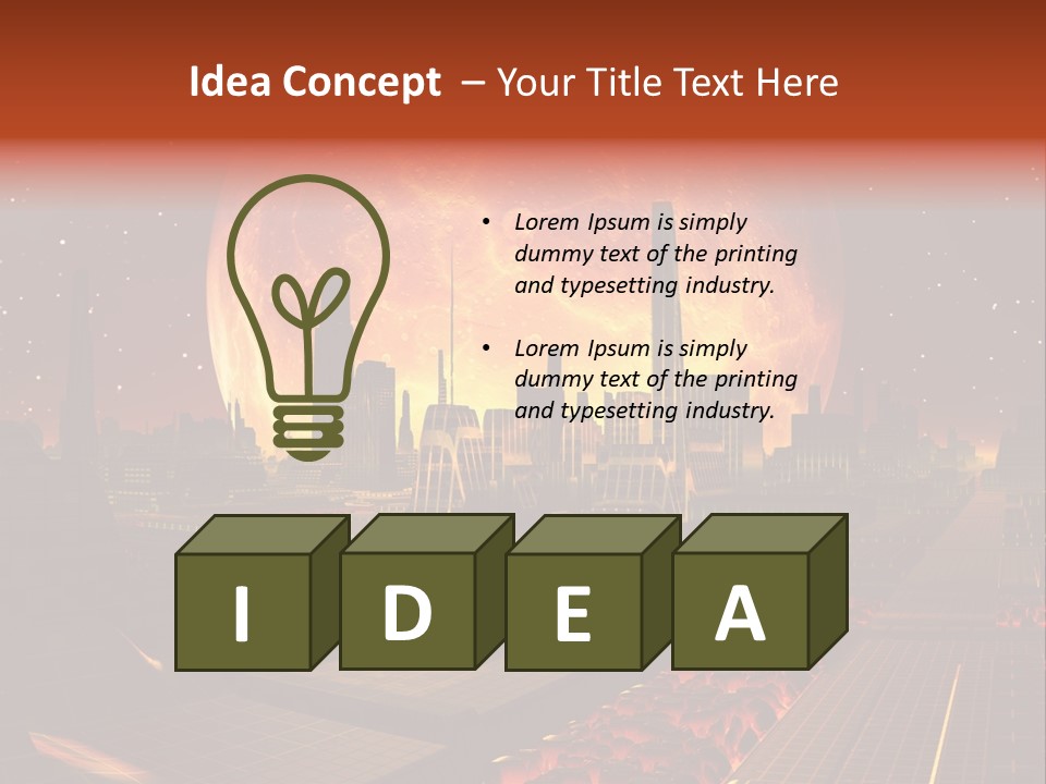 Gold Golden Desert PowerPoint Template