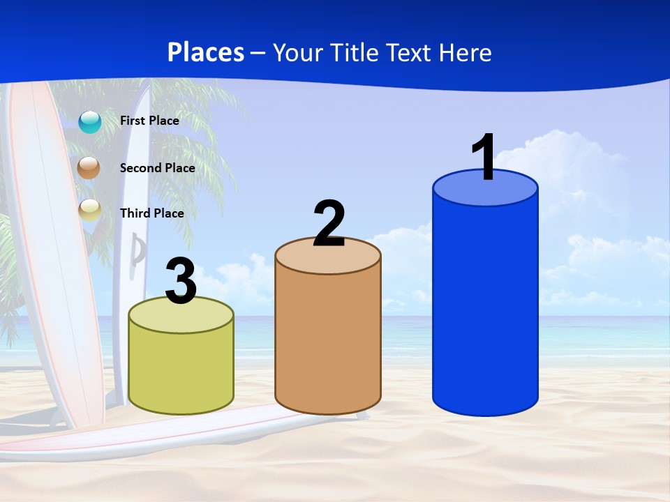 Scenery Beach Sunlight PowerPoint Template