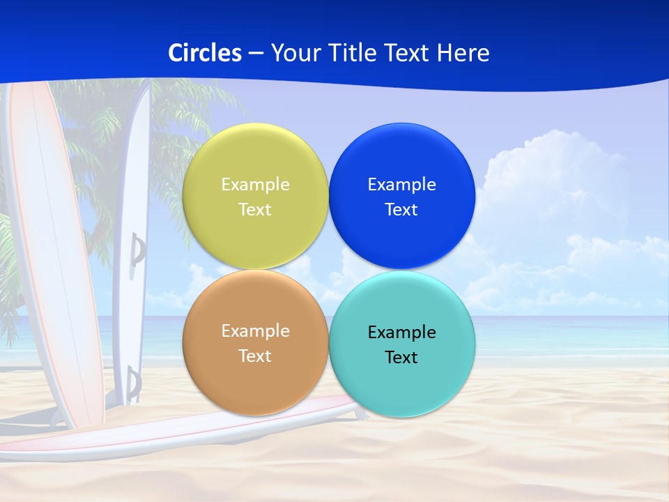 Scenery Beach Sunlight PowerPoint Template