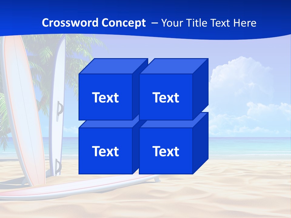 Scenery Beach Sunlight PowerPoint Template