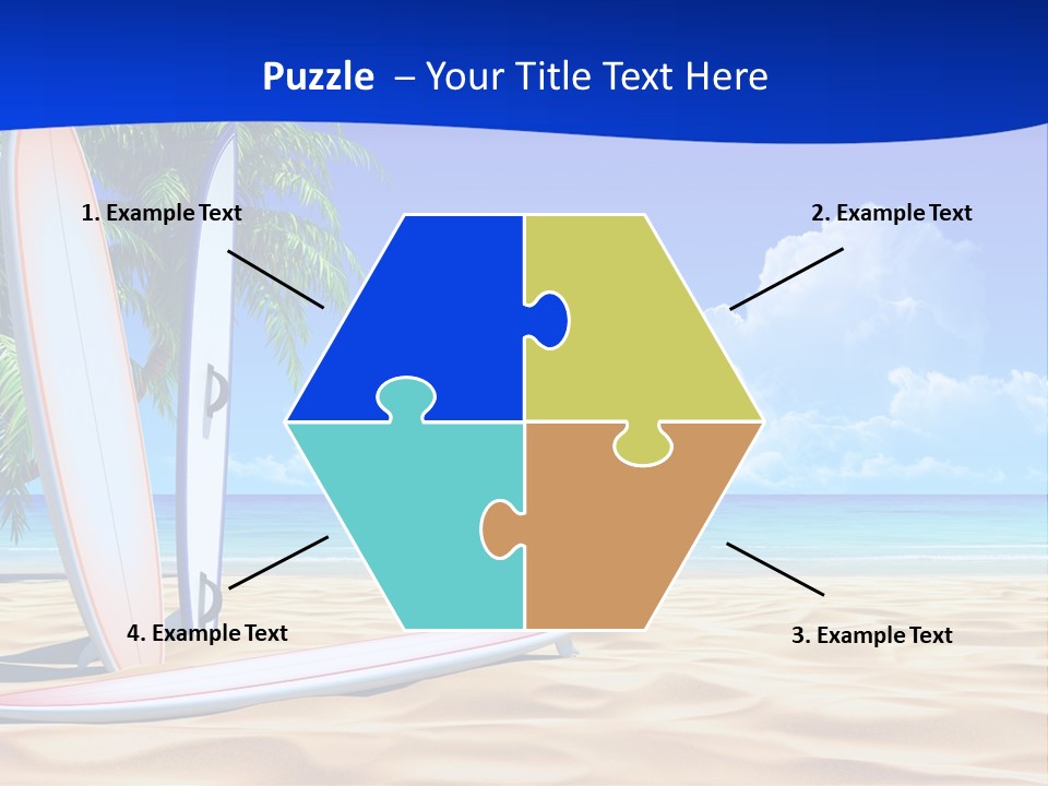 Scenery Beach Sunlight PowerPoint Template