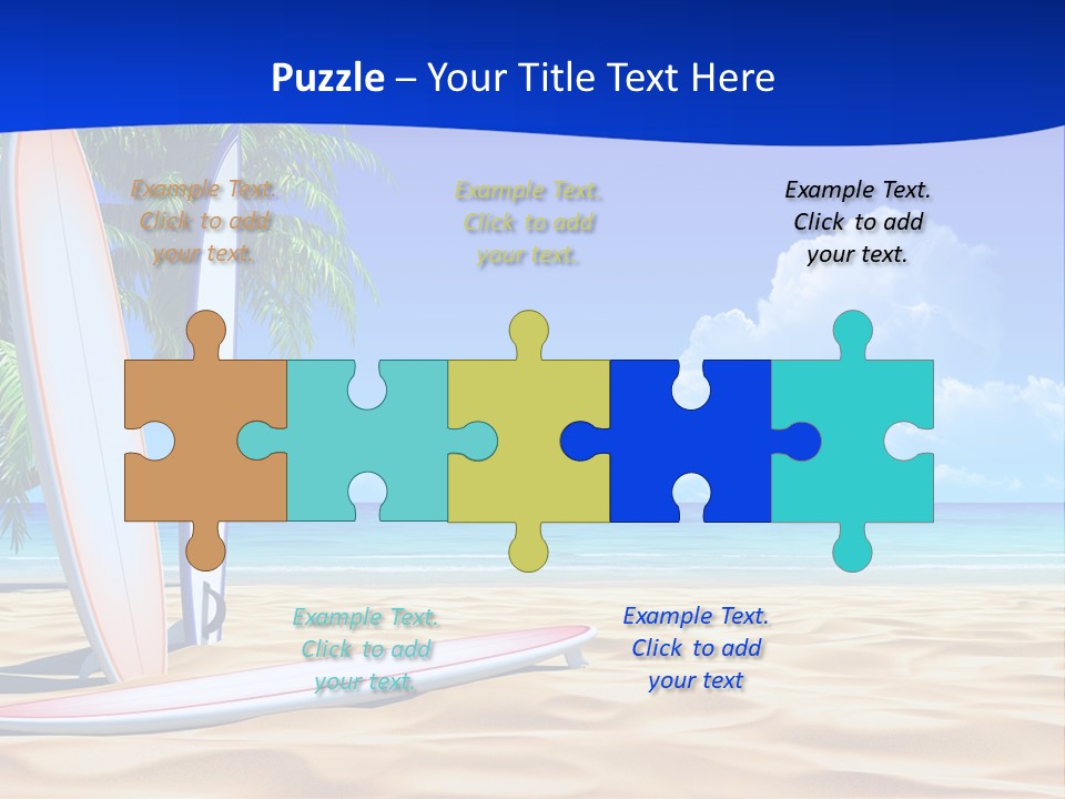 Scenery Beach Sunlight PowerPoint Template