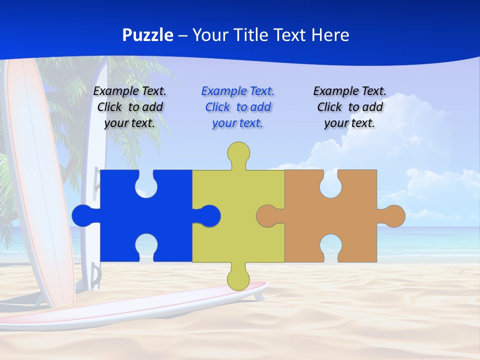 Scenery Beach Sunlight PowerPoint Template