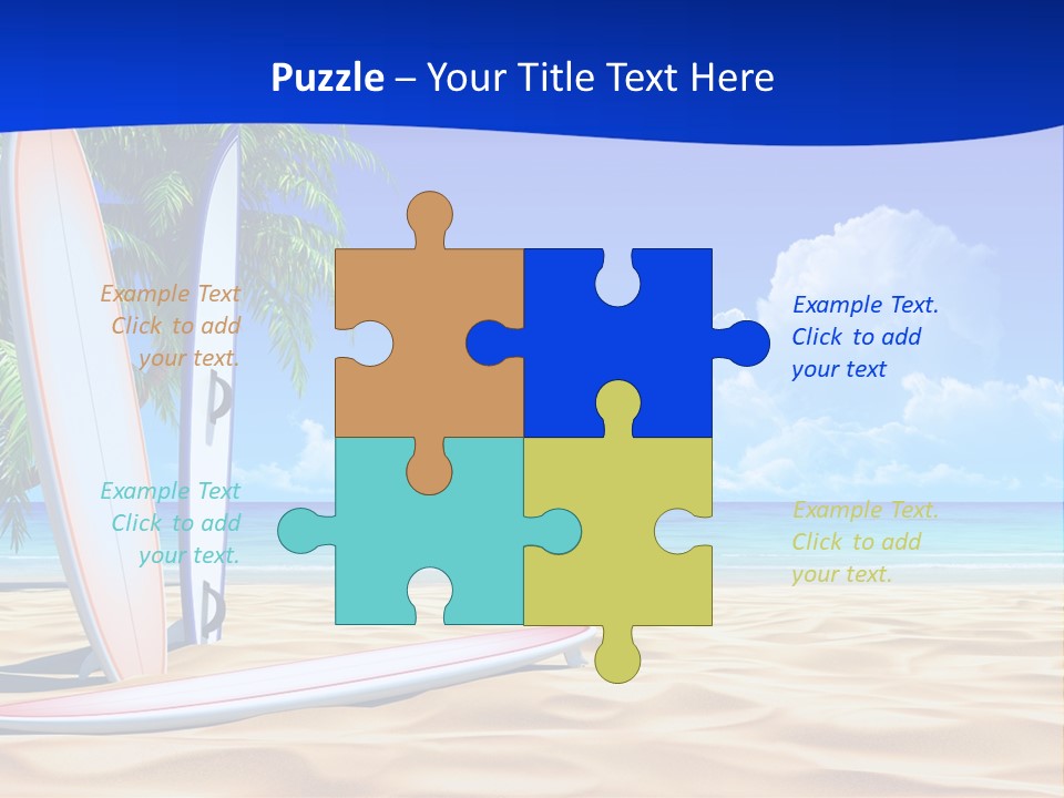 Scenery Beach Sunlight PowerPoint Template