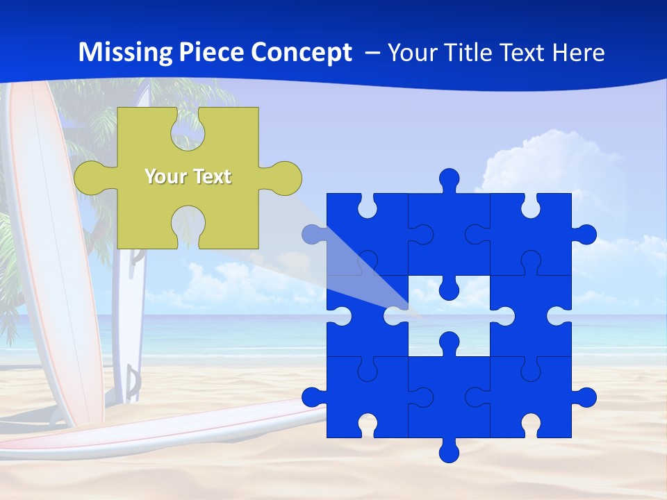 Scenery Beach Sunlight PowerPoint Template