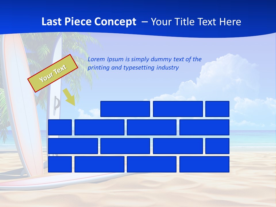 Scenery Beach Sunlight PowerPoint Template