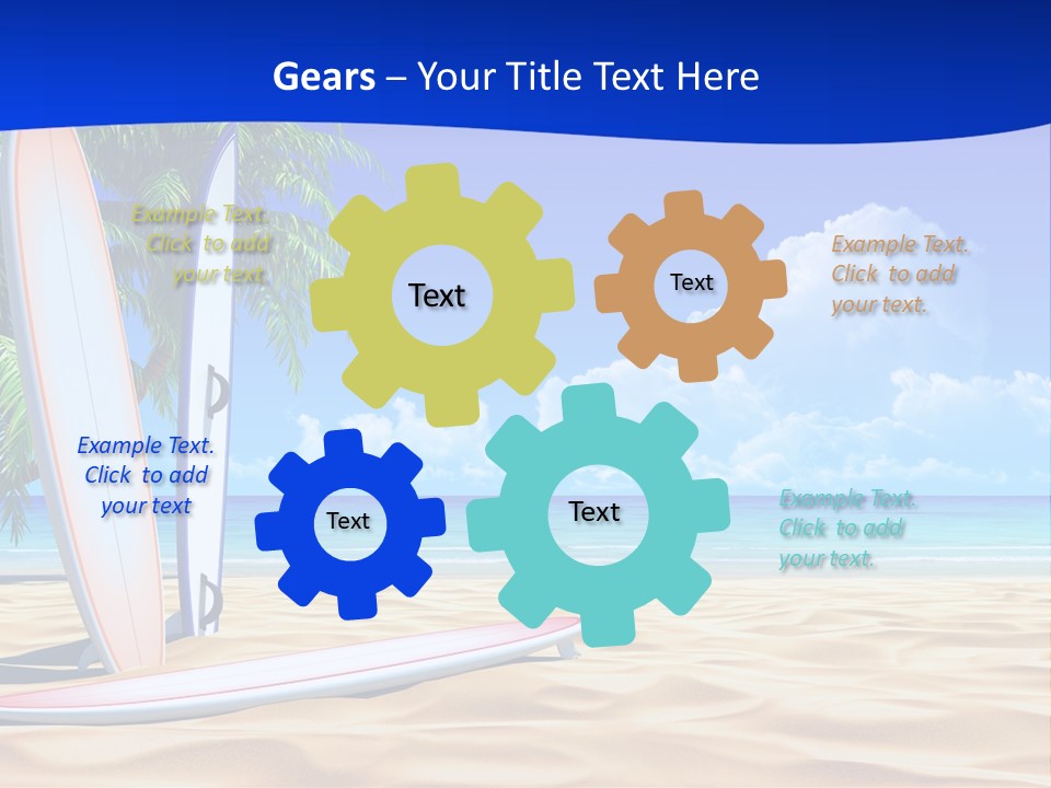 Scenery Beach Sunlight PowerPoint Template