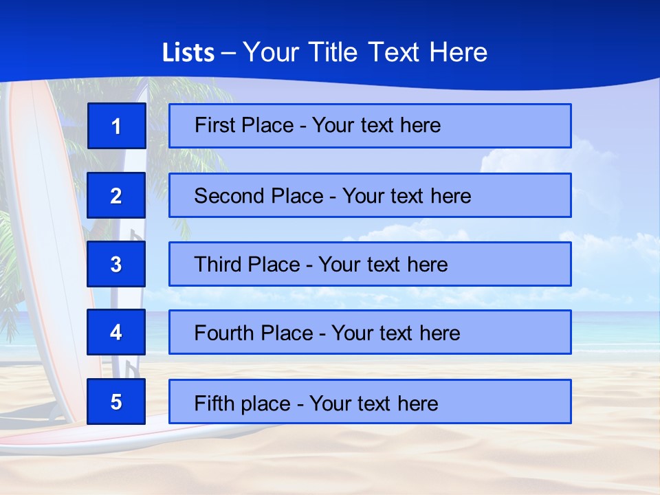 Scenery Beach Sunlight PowerPoint Template