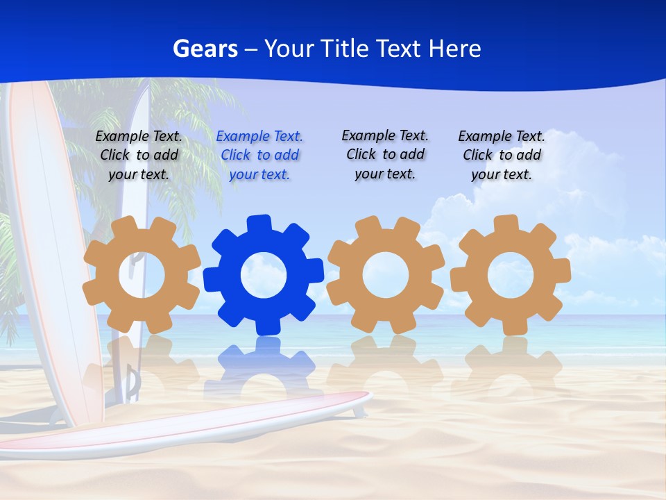 Scenery Beach Sunlight PowerPoint Template