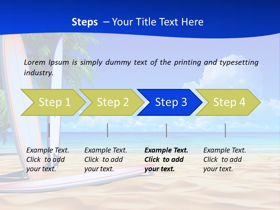 Scenery Beach Sunlight PowerPoint Template