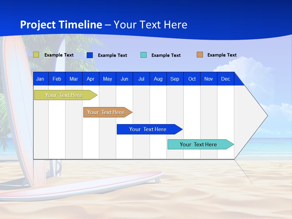 Scenery Beach Sunlight PowerPoint Template