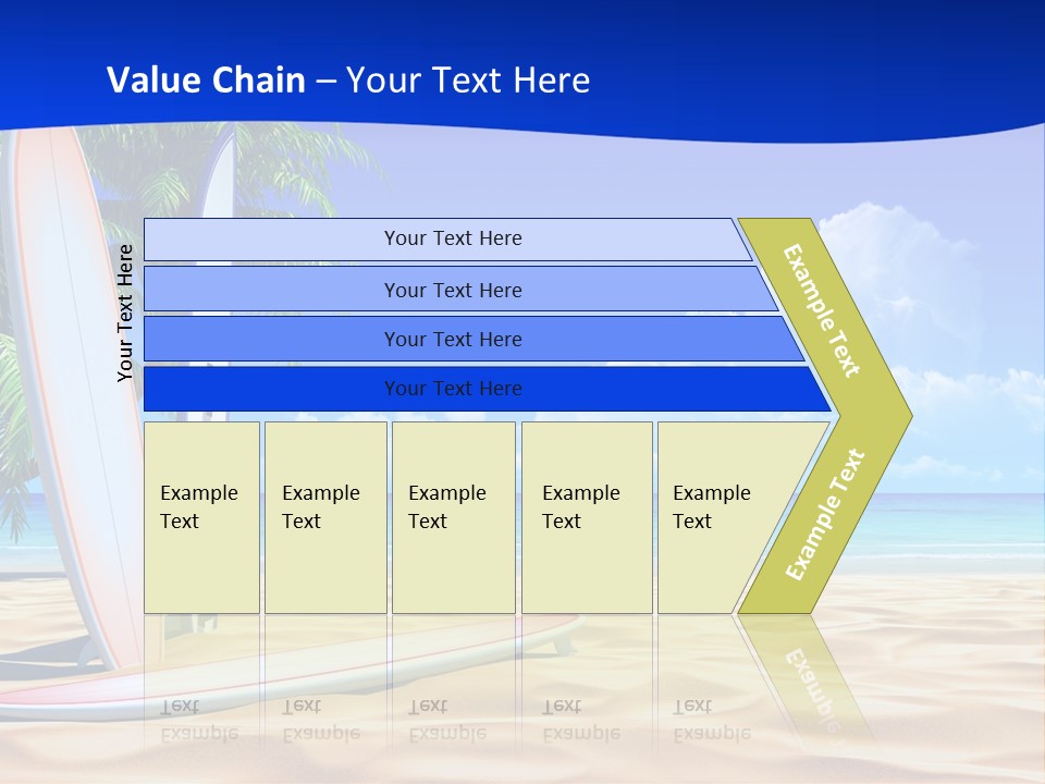 Scenery Beach Sunlight PowerPoint Template