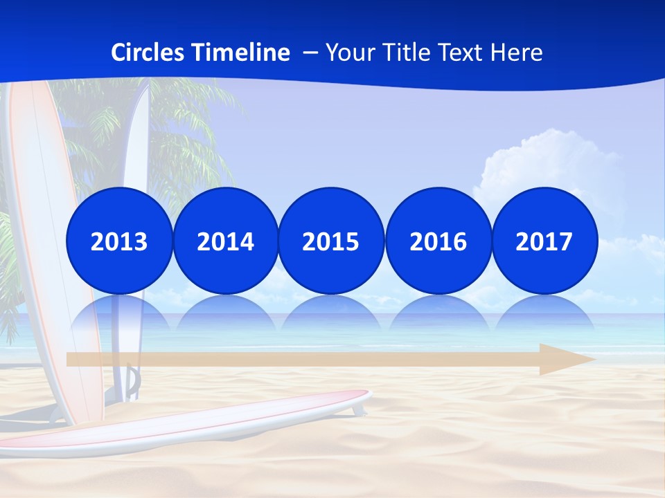 Scenery Beach Sunlight PowerPoint Template