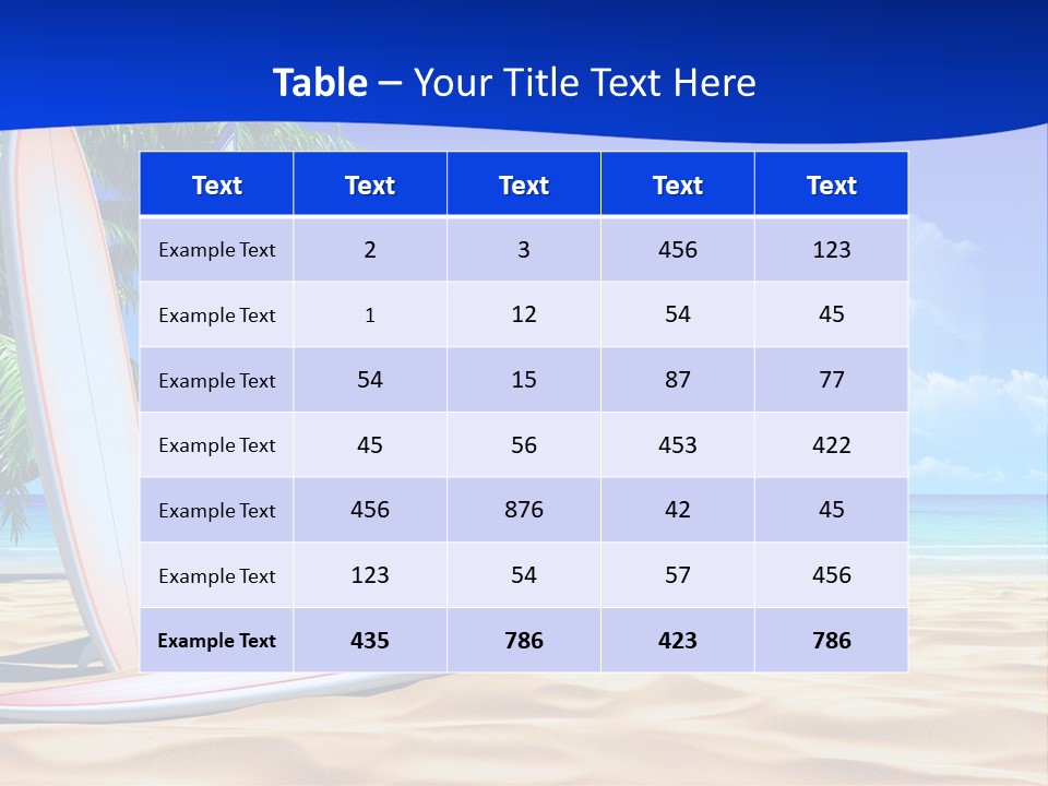 Scenery Beach Sunlight PowerPoint Template