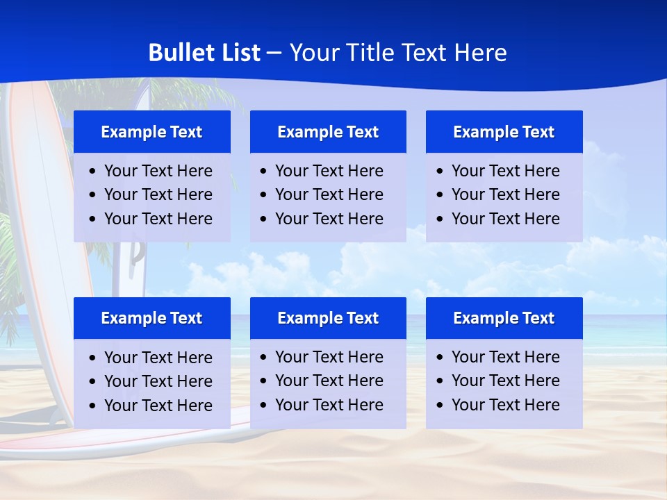 Scenery Beach Sunlight PowerPoint Template