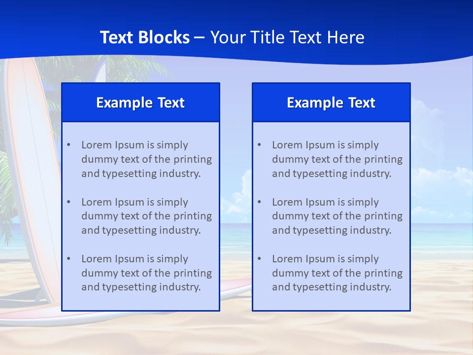 Scenery Beach Sunlight PowerPoint Template