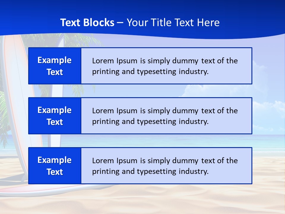 Scenery Beach Sunlight PowerPoint Template