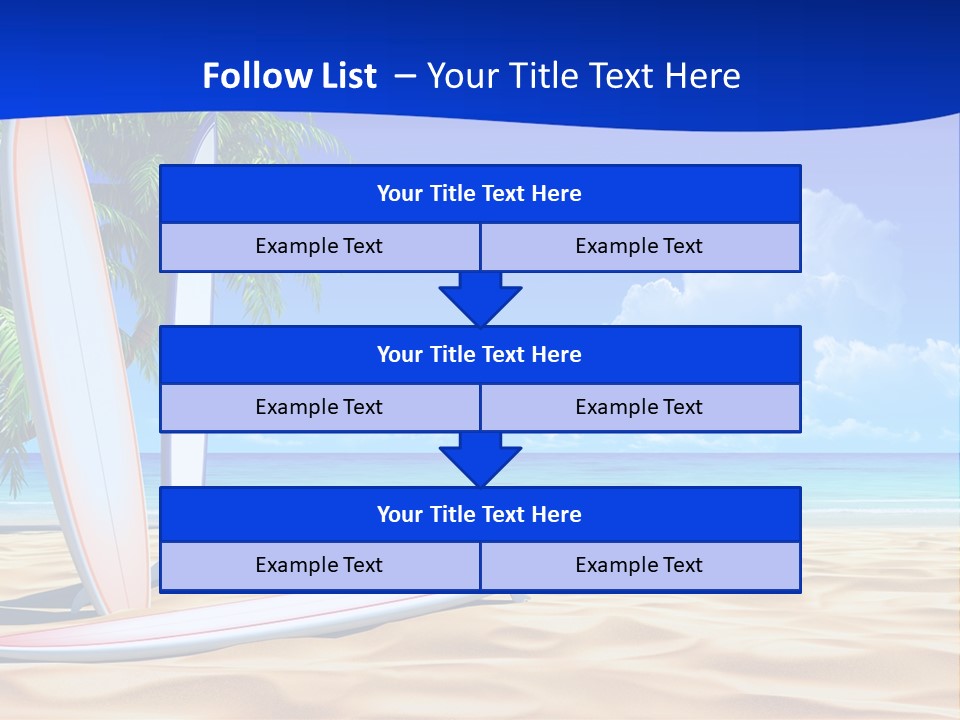 Scenery Beach Sunlight PowerPoint Template