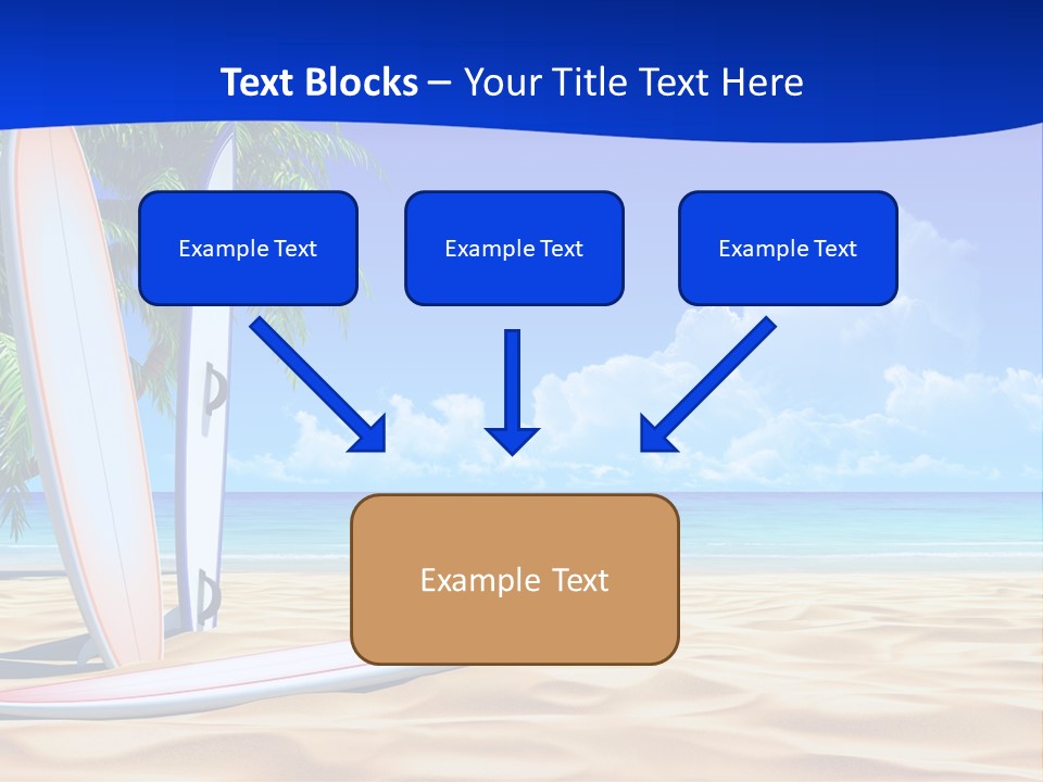 Scenery Beach Sunlight PowerPoint Template