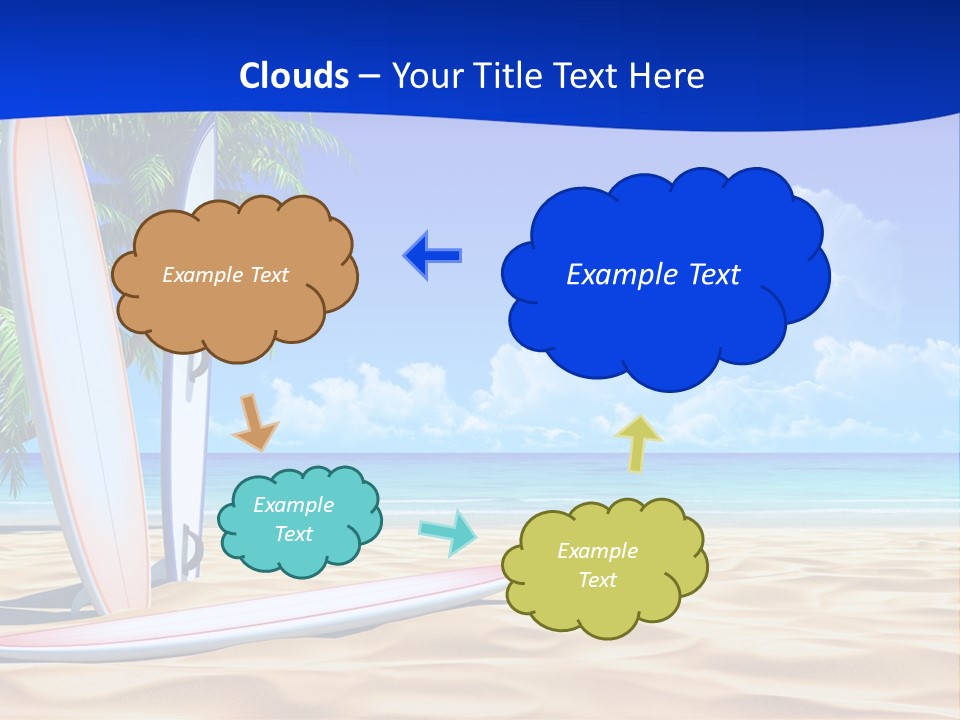 Scenery Beach Sunlight PowerPoint Template